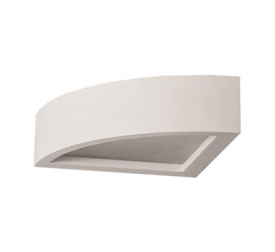 ΑΠΛΙΚΑ ΤΟΙΧΟΥ ΟΒΑΛ 90° ΓΥΨΙΝΗ 1xE14 MAX 6W 200x200x70