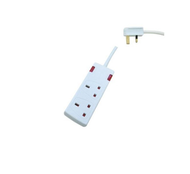 ΠΟΛΥΠΡΙΖΟ 2 ΘΕΣΕΩΝ UK ΜΕ ΚΑΛΩΔΙΟ 3m 3X1,25mm ΜΕ ΠΡΟΣΤΑΣΙΑ ΕΠΑΦΩΝ