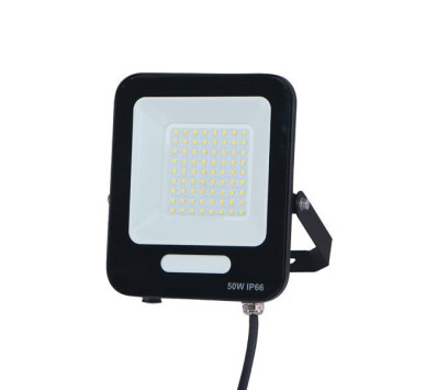 ΠΡΟΒΟΛΕΑΣ LED SMD 50W ΜΑΥΡΟΣ IP66 4000K PLUS