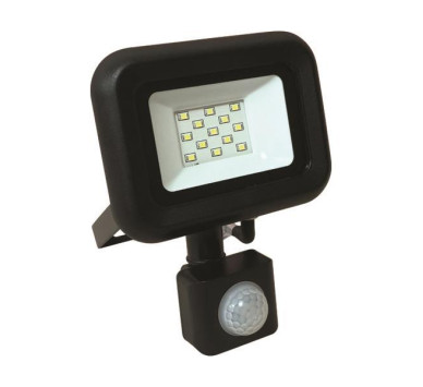 ΠΡΟΒΟΛΕΑΣ LED 10W SMD ΜΕ ΠΕΡΙΣΤΡΕΦΟΜΕΝΟ ΑΝΙΧΝΕΥΤΗ ΚΙΝΗΣΗΣ ΜΑΥΡΟΣ IP44 4000K PLUS