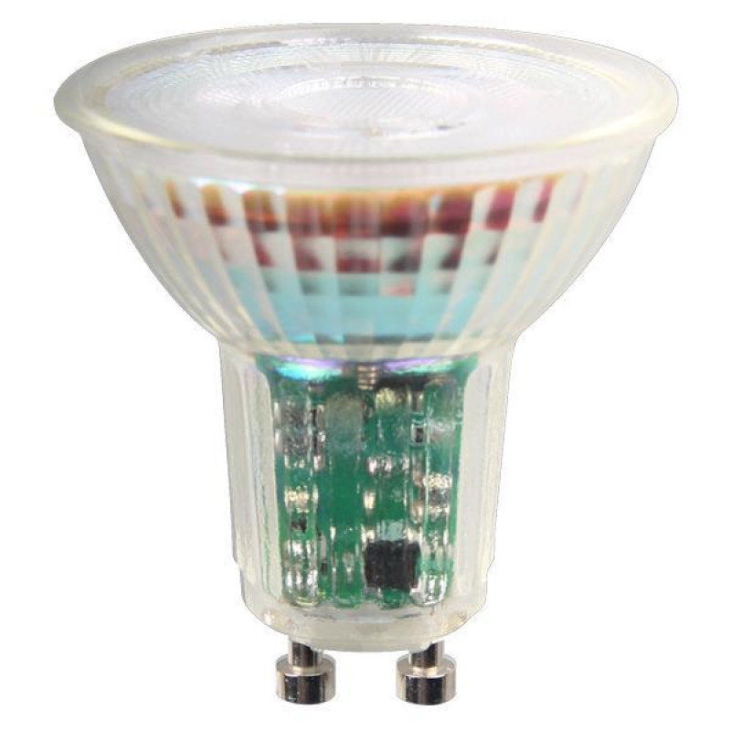 ΛΑΜΠΑ LED GU10 5.5W 550lm 6500K 38° 220-240V DIMMABLE ΓΥΑΛΙ