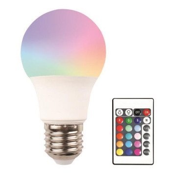 ΛΑΜΠΑ LED 9W 850lm Ε27 RGBW ΜΕ ΤΗΛΕΧΕΙΡΙΣΤΗΡΙΟ 220-240V