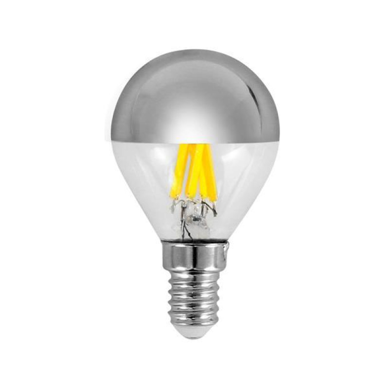 ΛΑΜΠΑ LED ΣΦΑΙΡΙΚΗ CROSSED FILAMENT 6.5W 806lm E14 2700K 220-240V DIMMABLE ΑΝΤΕΣΤΡΑΜΕΝΟΥ ΚΑΘΡΕΠΤΗ ΑΣΗΜΙ