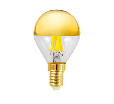 ΛΑΜΠΑ LED ΣΦΑΙΡΙΚΗ CROSSED FILAMENT 6.5W 806lm E14 2700K 220-240V DIMMABLE ΑΝΤΕΣΤΡΑΜΕΝΟΥ ΚΑΘΡΕΠΤΗ GOLD