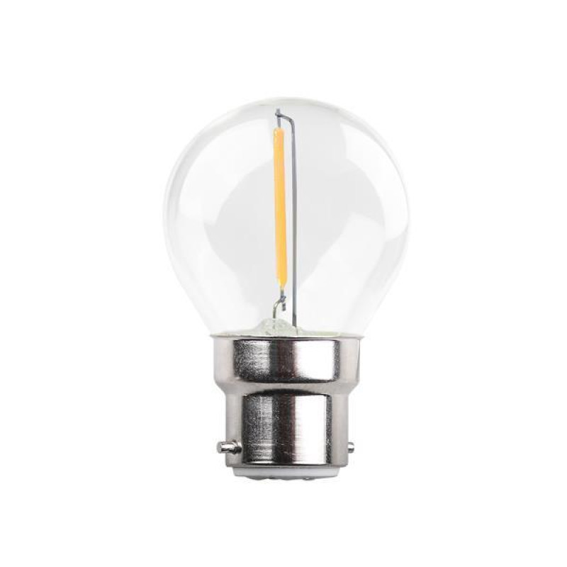 ΛΑΜΠΑ LED ΣΦΑΙΡΙΚΗ FILAMENT 1W 90lm B22 3000K 220-240V