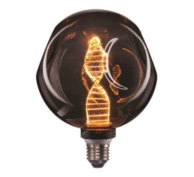 ΛΑΜΠΑ LED ΓΛΟΜΠΟΣ G125 4W 55lm E27 1800K 220-240V DENTED DNA SMOKY DIMMABLE