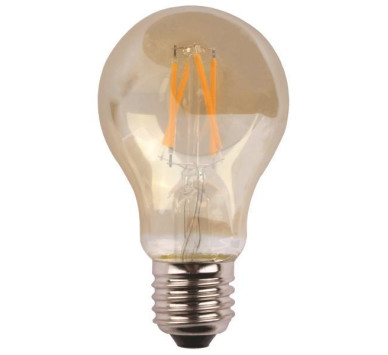 ΛΑΜΠΑ ΚΟΙΝΗ LED CROSSED FILAMENT 7W 806lm E27 2400K 220-240V GOLD GLASS DIMMABLE