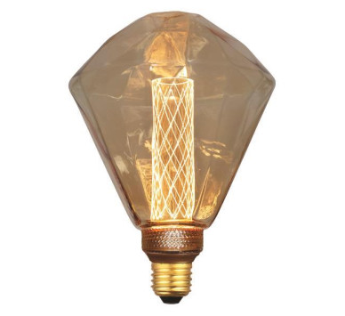ΛΑΜΠΑ LED ΔΙΑΜΑΝΤΙ G125 3,5W 120lm Ε27 2000K 220-240V GOLD GLASS DIMMABLE