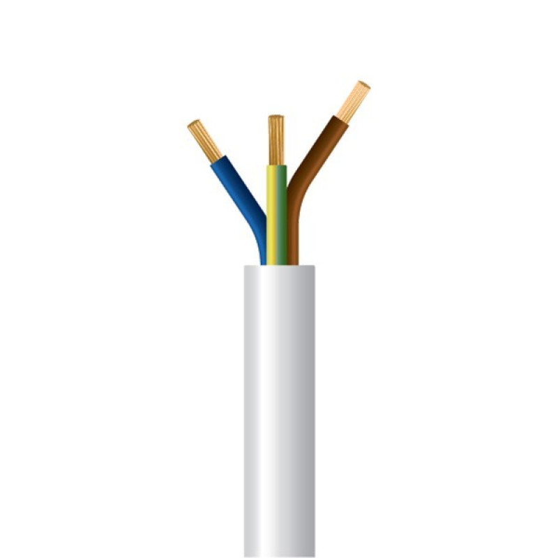 ΚΑΛΩΔΙΟ ΕΥΚΑΜΠΤΟ H05VV-F 3Χ1mm² ΛΕΥΚΟ (50m/roll)