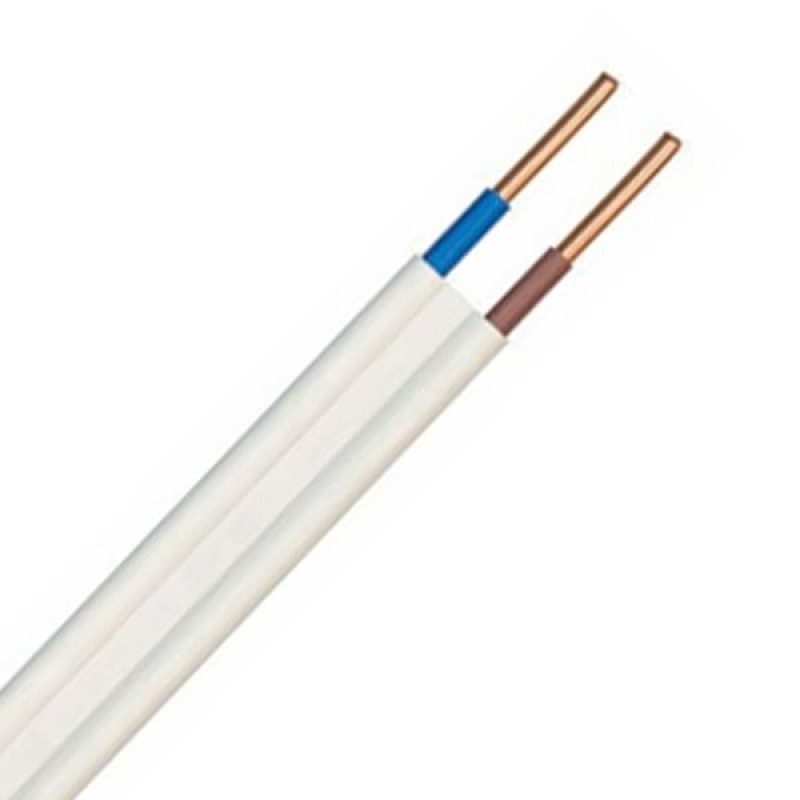 ΚΑΛΩΔΙΟ ΠΛΑΚΕ NYΙFY-R 2Χ1,5mm² ΛΕΥΚΟ (100m/roll)