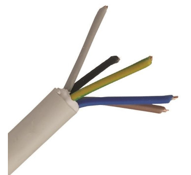 ΚΑΛΩΔΙΟ NYΜ A05VV-U 5Χ1.5mm² ΛΕΥΚΟ(100m/roll)