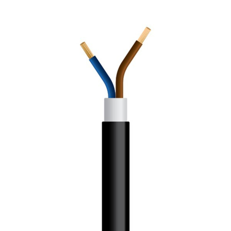 ΚΑΛΩΔΙΟ NYY J1VV-U 2X1.5mm² ΜΑΥΡΟ (100m/roll)