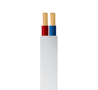 ΚΑΛΩΔΙΟ ΕΥΚΑΜΠΤΟ ΟΒΑΛ H05V2V2-F 2X0,75mm² ΛΕΥΚΟ (100m/roll)