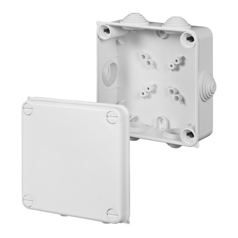 ΜΠΟΥΑΤ ΕΞΩΤΕΡΙΚΟ 133X133X64 ΜΕ ΠΛΑΣΤΙΚΗ ΒΙΔΑ IP55 ΓΚΡΙ
