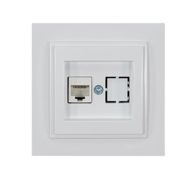 ΠΡΙΖΑ DATA CAT 6 RJ 45 MONH ΛΕΥΚΗ