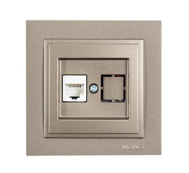 ΠΡΙΖΑ DATA CAT 6 RJ 45 MONH LIGHT FUME