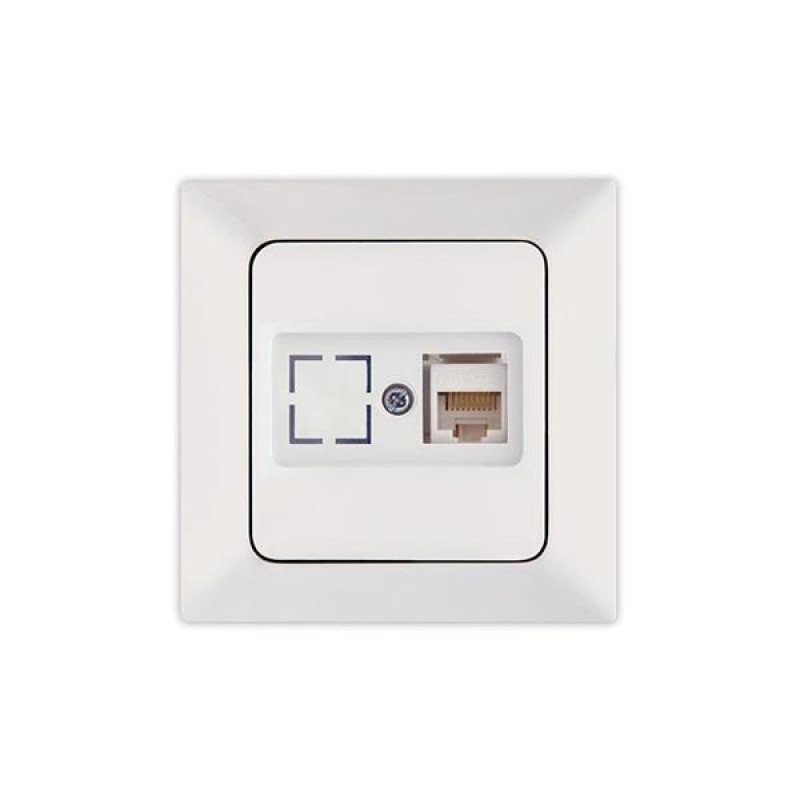 ΠΡΙΖΑ DATA CAT 6 RJ 45 MONH ΛΕΥΚΗ