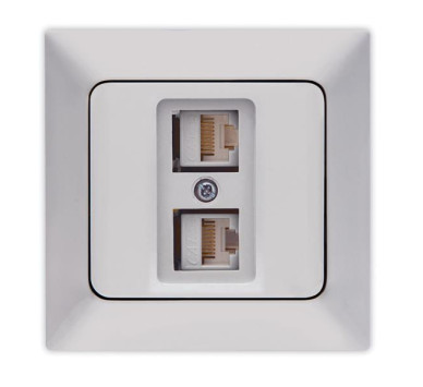 ΠΡΙΖΑ DATA ΔΙΠΛΗ CAT 6 RJ 45 ΝΙΚΕΛ MAT