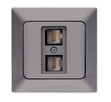 ΠΡΙΖΑ DATA ΔΙΠΛΗ CAT 6 RJ 45 ΓΡΑΦΙΤΗΣ