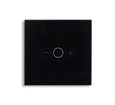 ΓΥΑΛΙΝΟ ΠΑΝΕΛ DIMMER ΑΦΗΣ ΜΑΥΡΟ ΧΡΩΜΑ