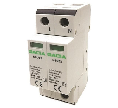 ΑΝΤΙΚΕΡΑΥΝΙΚΟ ΜΟΝΟΦΑΣΙΚΟ Τ2 20kA-40kA 275V 2P