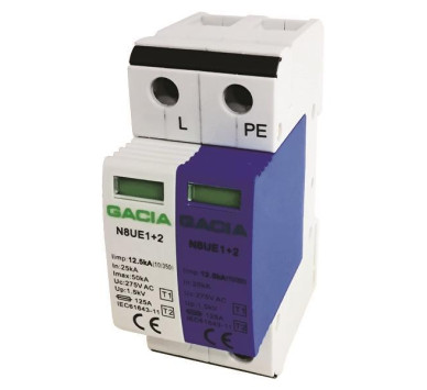 ΑΝΤΙΚΕΡΑΥΝΙΚΟ ΜΟΝΟΦΑΣΙΚΟ Τ1-Τ2 12.5kA 275V 1P+NPE