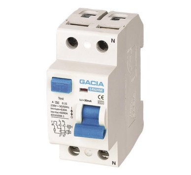 ΡΕΛΕ ΔΙΑΡΡΟΗΣ 2Χ25Α 30mΑ GACIA TYPE AC
