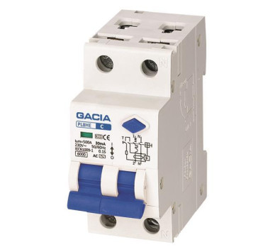 ΡΕΛΕ RCBO ΔΙΠΟΛΙΚΟ 32A 6KA 30mA 1+N GACIA TYPE AC