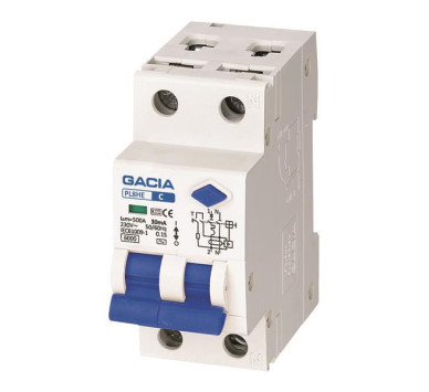 ΡΕΛΕ RCBO ΔΙΠΟΛΙΚΟ 10A 6KA 30mA 1+N GACIA TYPE B