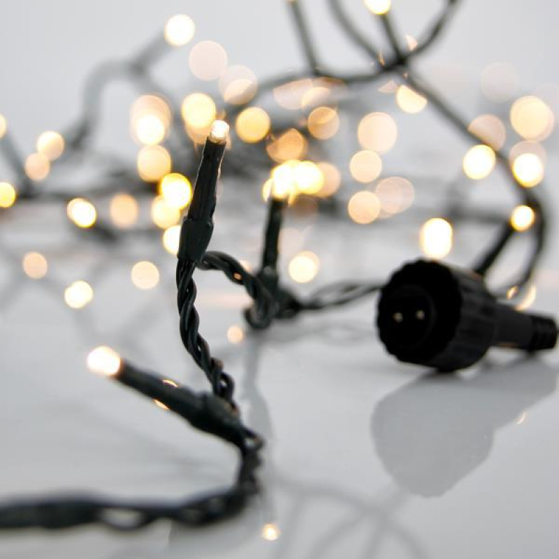 ΣΕΙΡΑ PRO, 300 LED 3mm, 31V & 9W ΜΕΤΑΣΧΗΜΑΤΙΣΤΗ, 4 ΕΠΕΚΤΑΣΕΙΣ ΜΕΧΡΙ 3 ΣΕΤ, ΠΡΑΣΙΝΟ PVC ΚΑΛΩΔΙΟ, ΘΕΡΜΟ ΛΕΥΚΟ LED ANA 5cm, ΠΡΟΕΚΤΑΣΗ ΠΑΡΟΧΗΣ 3m, IP44