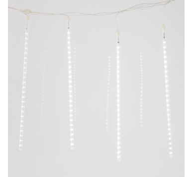 SNOWDROP, 240 LED, 5V ΜΕΤΑΣΧΗΜΑΤΙΣΤΗ, 4 ΕΠΕΚΤΑΣΕΙΣ ΕΩΣ 3 ΣΕΤ, ΔΙΑΦΑΝΟ PVC ΚΑΛΩΔΙΟ, 5 ΣΩΛΗΝΕΣ H50cm ΑΝΑ 1m ΜΕ ΛΕΥΚΟ LED, ΠΡΟΕΚΤΑΣΗ ΠΑΡΟΧΗΣ 5m, IP44