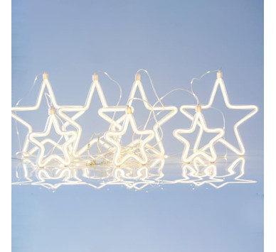 ΚΟΥΡΤΙΝΑ, 47 MINI LED, 27V ADAPTOR, 4 ΜΕΓΑΛΑ 18cm & 3 ΜΙΚΡΑ 14cm ΑΣΤΕΡΙΑ NEON Φ., 4 ΕΠΕΚΤΑΣΕΙΣ ΕΩΣ 3 ΣΕΤ, ΑΣΗΜΙ ΧΑΛΚΙΝΟ ΚΑΛΩΔΙΟ, ΘΕΡΜΟ ΛEΥΚΟ LED & ΘΕΡΜΗ ΛΕΥΚΗ NEON Φ. (H108 x W150cm), LEAD WIRE 3m, IP44