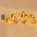 ΣΕΙΡΑ, 10 LED 5mm, ΔΙΑΚΟΣΜΗΤΙΚEΣ ΜΠΑΛΕΣ ΜΕ ΡΟΖ ΧΡΥΣΟ ΥΦΑΣΜΑ, ΜΠΑΤΑΡΙΑΣ 3ΧΑΑ, ΧΡΟΝΟΔΙΑΚΟΠΤΗ, ΘΕΡΜΟ ΛΕΥΚΟ LED ΑΝΑ 15cm,  ΔΙΑΦΑΝΟ PVC ΚΑΛΩΔΙΟ, ΠΡΟΕΚΤΑΣΗ ΠΑΡΟΧΗΣ 30cm, IP20