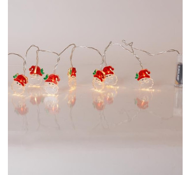 ΣΕΙΡΑ, 10 LED 5mm, ΠΛΑΣΤΙΚΟ ΑΓΙΟ ΒΑΣΙΛΗ, ΜΠΑΤΑΡΙΑΣ 3xAA, ΧΡΟΝΟΔΙΑΚΟΠΤΗ, ΔΙΑΦΑΝΟ PVC ΚΑΛΩΔΙΟ, ΘΕΡΜΟ ΛΕΥΚΟ LED ΑΝΑ 10cm, ΠΡΟΕΚΤΑΣΗ ΠΑΡΟΧΗΣ 30cm, IP20
