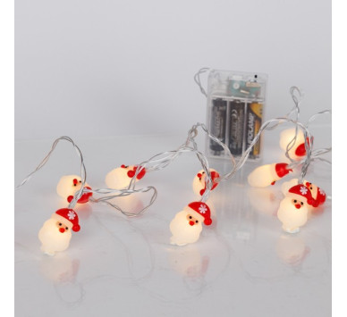 ΣΕΙΡΑ, 10 LED 5mm, ΑΓΙΟΣ ΒΑΣΙΛΗΣ, ΜΠΑΤΑΡΙΑΣ 3xAA, ΧΡΟΝΟΔΙΑΚΟΠΤΗ, ΔΙΑΦΑΝΟ PVC ΚΑΛΩΔΙΟ, ΘΕΡΜΟ ΛΕΥΚΟ LED ΑΝΑ 15cm, ΠΡΟΕΚΤΑΣΗ ΠΑΡΟΧΗΣ 30cm, IP20