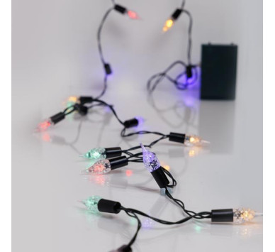 ΣΕΙΡΑ, 20 LED 5mm, VINTAGE ΔΙΑΚΟΣΜΗΤΙΚO 1.2cm, ΜΠΑΤΑΡΙΑΣ 3xΑΑ, ΧΡΟΝΟΔΙΑΚΟΠΤΗ, ΠΡΑΣΙΝΟ PVC ΚΑΛΩΔΙΟ, ΧΡΩΜΑΤΙΣΤΟ LED ANA 10cm, ΠΡΟΕΚΤΑΣΗ ΠΑΡΟΧΗΣ 30cm, IP20