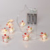 ΣΕΙΡΑ, 20 MINI LED, ΧΙΟΝΑΝΘΡΩΠΟΣ, ΜΠΑΤΑΡΙΑΣ 3xAA, ΧΡΟΝΟΔΙΑΚΟΠΤΗ, ΑΣΗΜΙ ΧΑΛΚΙΝΟ ΚΑΛΩΔΙΟ, ΘΕΡΜΟ ΛΕΥΚΟ LED ΑΝΑ 10cm, ΠΡΟΕΚΤΑΣΗ ΠΑΡΟΧΗΣ 30cm, IP20