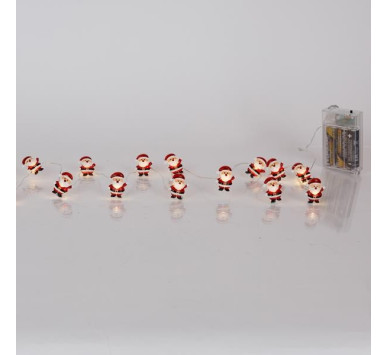 ΣΕΙΡΑ, 20 MINI LED, AΓΙΟΣ ΒΑΣΙΛΗΣ, ΜΠΑΤΑΡΙΑΣ 3xAA, ΧΡΟΝΟΔΙΑΚΟΠΤΗ, ΑΣΗΜΙ ΧΑΛΚΙΝΟ ΚΑΛΩΔΙΟ, ΘΕΡΜΟ ΛΕΥΚΟ LED ΑΝΑ 10cm, ΠΡΟΕΚΤΑΣΗ ΠΑΡΟΧΗΣ 30cm, IP20