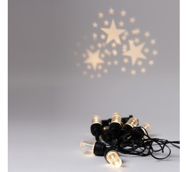 ΓΙΡΛΑΝΤΑ ΠΡΟΤΖΕΚΤΟΡΑΣ, 8 LED, ΑΣΤΕΡΙΑ, 4.5V ΜΕΤΑΣΧΗΜΑΤΙΣΤΗ, ΣΤΑΘΕΡΟ, ΜΑΥΡΟ PVC ΚΑΛΩΔΙΟ, ΘΕΡΜΟ ΛΕΥΚΟ LED ΑΝΑ 50cm, ΠΡΟΕΚΤΑΣΗ ΠΑΡΟΧΗΣ 5m, IP44