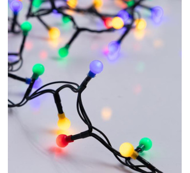 ΣΕΙΡΑ, 300 LED 3mm, ΧΡΩΜΑΤΙΣΤΕΣ ΜΠΑΛΙΤΣΕΣ 0.9cm, 31V ΜΕΤΑΣΧΗΜΑΤΙΣΤΗ, 8 ΠΡΟΓΡΑΜΜΑΤΑ & ΜΝΗΜΗ, ΠΡΑΣΙΝΟ PVC ΚΑΛΩΔΙΟ, ΧΡΩΜΑΤΙΣΤΟ LED ΑΝΑ 3cm, ΠΡΟΕΚΤΑΣΗ ΠΑΡΟΧΗΣ 3m, IP44