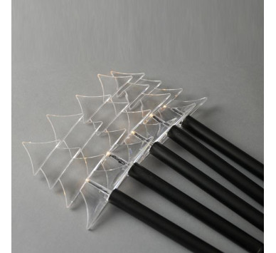 ΣΕΙΡΑ, 5 LED 3mm, 5 ΔΕΝΤΡΑ ΜΕ ΡΑΒΔΙ ΓΙΑ ΕΔΑΦΟΣ 37cm, ΗΛΙΑΚΟ ΣΥΛΛΕΚΤΗ ΜΕ ΑΙΣΘΗΤΗΡΑ ΦΩΤΟΣ, ΜΑΥΡΟ PVC ΚΑΛΩΔΙΟ, ΘΕΡΜΟ ΛΕΥΚΟ LED ΑΝΑ 35cm, ΠΡΟΕΚΤΑΣΗ ΠΑΡΟΧΗΣ 2m, IP44