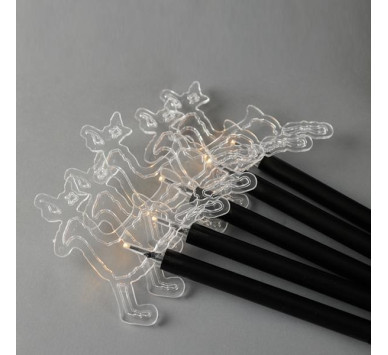 ΣΕΙΡΑ, 5 LED 3mm, 5 ΤΑΡΑΝΔΟΙ ΜΕ ΡΑΒΔΙ ΓΙΑ ΕΔΑΦΟΣ 37cm, ΗΛΙΑΚΟ ΣΥΛΛΕΚΤΗ ΜΕ ΑΙΣΘΗΤΗΡΑ ΦΩΤΟΣ, ΜΑΥΡΟ PVC ΚΑΛΩΔΙΟ, ΘΕΡΜΟ ΛΕΥΚΟ LED ΑΝΑ 35cm, ΠΡΟΕΚΤΑΣΗ ΠΑΡΟΧΗΣ 2m, IP44