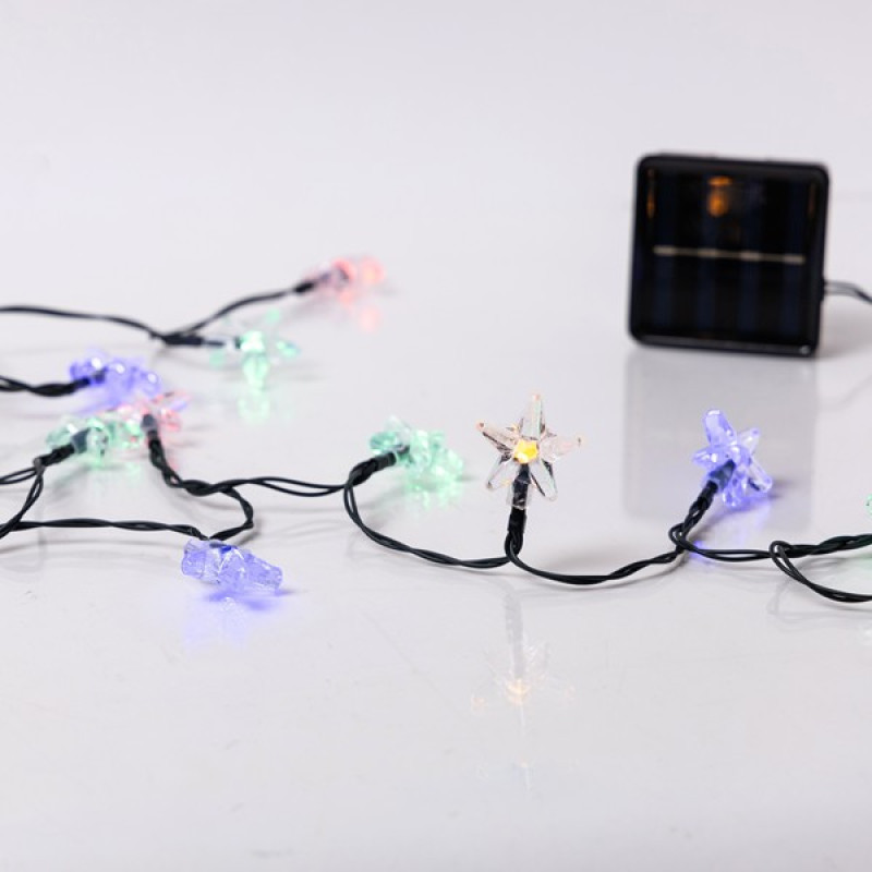 ΣΕΙΡΑ, 60 LED 5mm, ΠΛΑΣΤΙΚΑ ΑΣΤΕΡΙΑ, ΗΛΙΑΚΟ ΣΥΛΛΕΚΤΗ ΜΕ ΑΙΣΘΗΤΗΡΑ ΦΩΤΟΣ, 8 ΠΡΟΓΡΑΜΜΑΤΑ, ΠΡΑΣΙΝΟ PVC ΚΑΛΩΔΙΟ, ΧΡΩΜΑΤΙΣΤΟ LED ΑΝΑ 10cm, ΠΡΟΕΚΤΑΣΗ ΠΑΡΟΧΗΣ 60cm, IP20