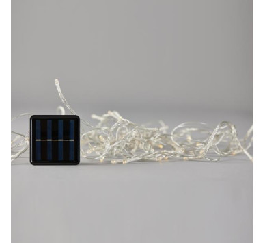 ΒΡΟΧΗ, 72 LED 5mm, ΗΛΙΑΚΟ ΣΥΛΛΕΚΤΗ ME ΑΙΣΘΗΤΗΡΑ ΦΩΤΟΣ, 8 ΠΡΟΓΡΑΜΜΑΤΑ, ΔΙΑΦΑΝΟ PVC ΚΑΛΩΔΙΟ, ΘΕΡΜΟ ΛΕΥΚΟ LED (H70 x W225cm), ΠΡΟΕΚΤΑΣΗ ΠΑΡΟΧΗΣ 1m, ΙΡ44