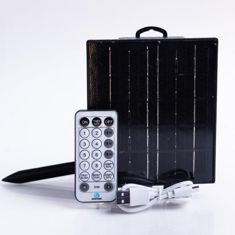 ΗΛΙΑΚΟΣ ΣΥΛΛΕΚΤΗΣ 31V, ΑΙΣΘΗΤΗΡΑ ΦΩΤΟΣ, 3.7V 1800mAh*2, 12 ΠΡΟΓΡΑΜΜΑΤΑ, ΤΗΛΕΧΕΙΡΙΣΤΗΡΙΟ (ΧΡΟΝΟΔΙΑΚΟΠΤΗ & DIMMER), IP44