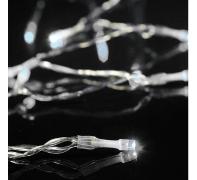 ΣΕΙΡΑ, 50 LED 5mm, MΠΑΤΑΡΙΑΣ 3xAA, ΧΡΟΝΟΔΙΑΚΟΠΤΗΣ, ΔΙΑΦΑΝΟ PVC ΚΑΛΩΔΙΟ, ΛΕΥΚΟ LED ANA 10cm, ΠΡΟΕΚΤΑΣΗ ΠΑΡΟΧΗΣ 30cm, IP20 (DISPLAY BOX 24τμχ)
