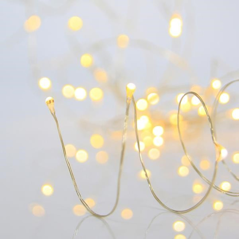 ΣΕΙΡΑ, 100 ΜΙΝΙ LED, ΜΕΤΑΣΧΗΜΑΤΙΣΤΗ, 8 ΠΡΟΓΡΑΜΜΑΤΑ & ΜΝΗΜΗ, ΑΣΗΜΙ ΧΑΛΚINO ΚΑΛΩΔΙΟ, ΘΕΡΜΟ ΛΕΥΚΟ LED ANA 10cm, ΠΡΟΕΚΤΑΣΗ ΠΑΡΟΧΗΣ 5m, ΙΡ44