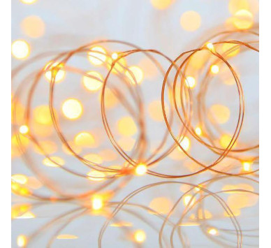 ΣΕΙΡΑ, 100 ΜΙΝΙ LED, ΜΕΤΑΣΧΗΜΑΤΙΣΤΗ, ΣΤΑΘΕΡΟ, ΜΠΡΟΝΖΕ ΧΑΛΚΙΝΟ ΚΑΛΩΔΙΟ, ΘΕΡΜΟ ΛΕΥΚΟ LED ANA 10cm, ΠΡΟΕΚΤΑΣΗ ΠΑΡΟΧΗΣ 5m, ΙΡ44