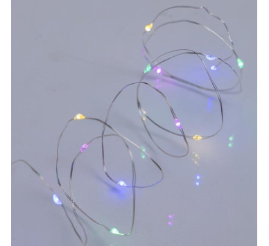 ΣΕΙΡΑ, 20 MINI LED, ΜΠΑΤΑΡΙΑΣ 2xAA, TIMER, ΑΣΗΜΙ ΧΑΛΚΙΝΟ ΚΑΛΩΔΙΟ, ΧΡΩΜΑΤΙΣΤΟ ΟΠΑΛ LED ΑΝΑ 10cm, ΠΡΟΕΚΤΑΣΗ ΠΑΡΟΧΗΣ 10cm, IP20 (DISPLAY BOX 24τμχ)
