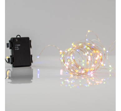 ΣΕΙΡΑ, 50 LED 5mm, ΜΠΑΤΑΡΙΑΣ 3xAA, 11 ΠΡΟΓΡΑΜΜΑΤΑ & ΜΝΗΜΗ, ΧΡΟΝΟΔΙΑΚΟΠΤΗΣ, ΑΣΗΜΙ ΧΑΛΚΙΝΟ ΚΑΛΩΔΙΟ, ΧΡΩΜΑΤΙΣΤΟ OPAL & ΘΕΡΜΟ ΛΕΥΚΟ LED ANA 10cm, ΠΡΟΕΚΤΑΣΗ ΠΑΡΟΧΗΣ 10cm, IP44